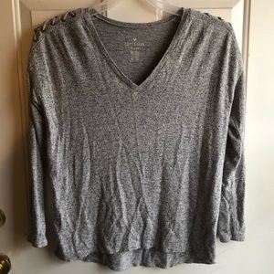 🌟 3/$15 American Eagle soft & sexy plush cross tie detail sweater size XS